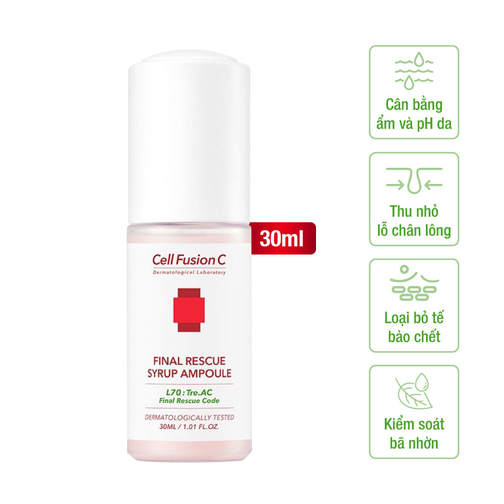 Tinh chất chăm sóc da nhờn mụn 30ml - Cell Fusion C Tre.Ac Final Rescue Syrup Ampoule (Hàn Quốc)